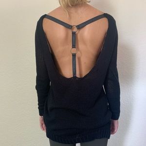 Open-back sweater